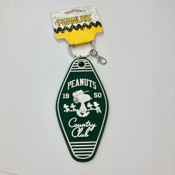 Snoopy Peanuts Woodstock Zipper Pull Keychain Keyring Country Club Bag Charm - Picture 3 of 8